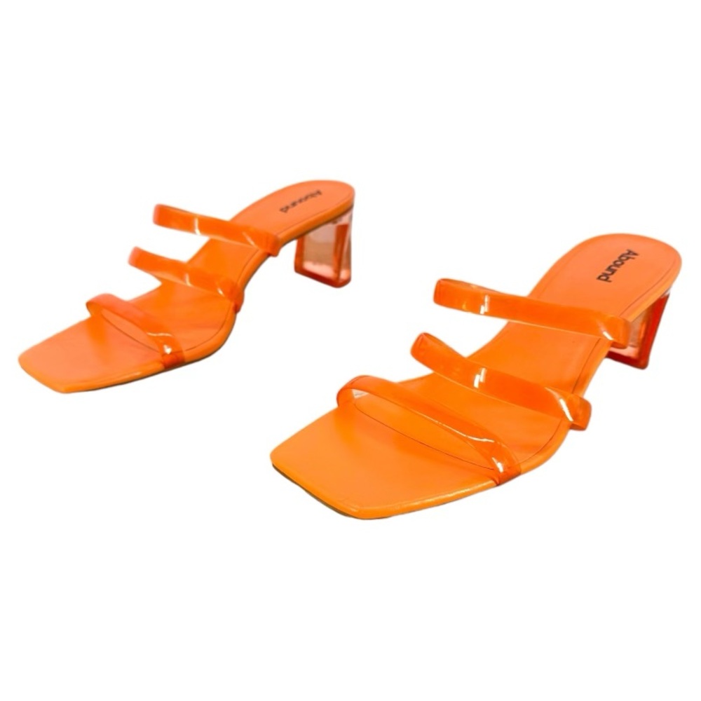 Abound | Ethan 11 Orange Clear Slides Sandals Nordstrom